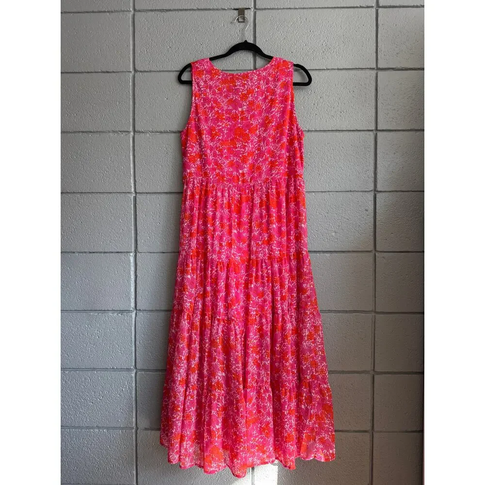 NWT Chokolate Paris Floral Metallic Dress size M - Picture 4 of 4